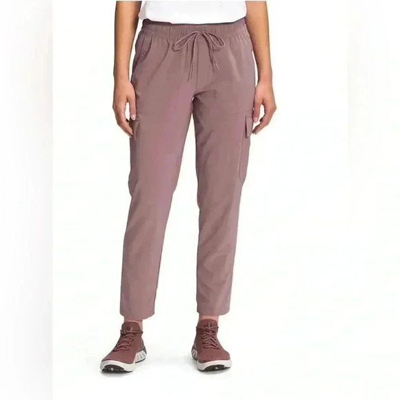 The North Face Cargo Pants With Drawstring Mauve Brown Size XS Great Condition - Picture 1 of 5